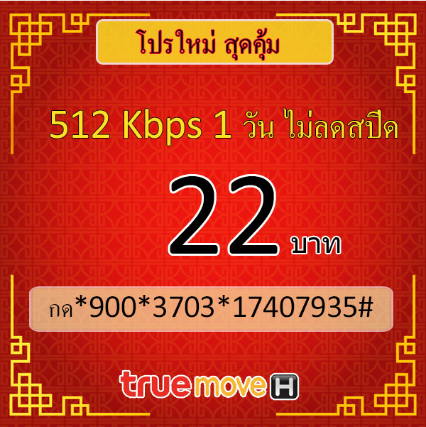 เน็ตทรู รายวัน 22 บาท ไม่ลดสปีด