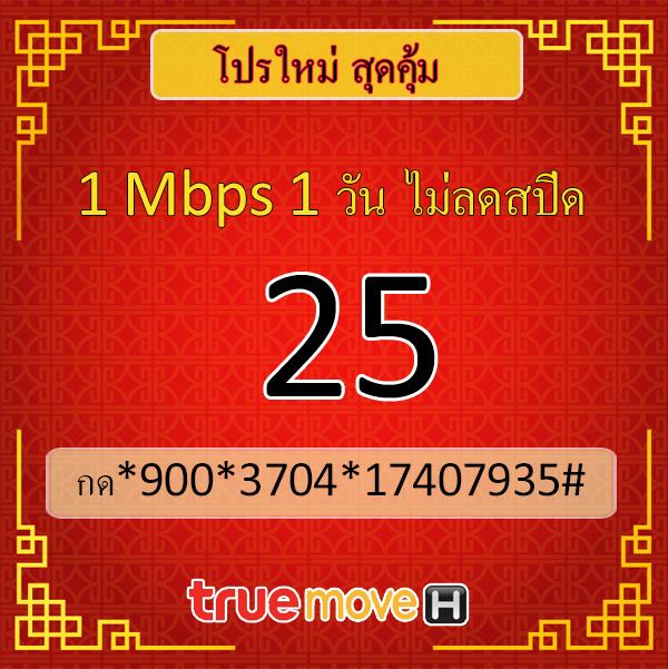 เน็ตทรู 25 บาท